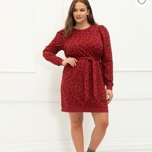 ELOQUII Elements Puff Sleeve Sweatshirt Dress